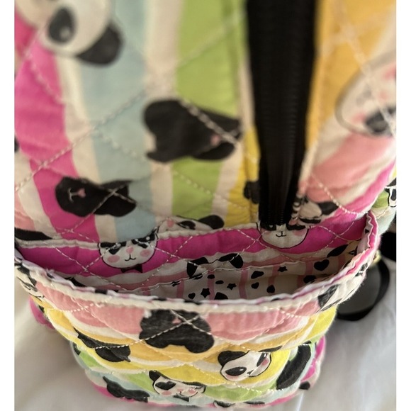 Luv Betsey Panda Bear Backpack Quilted Rainbow Stripes by Betsy Johnson - Picture 8 of 16